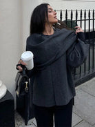 Lavinque Jacket Manteau Drapé Élégant | Coupe Oversize | Chic et Intemporel