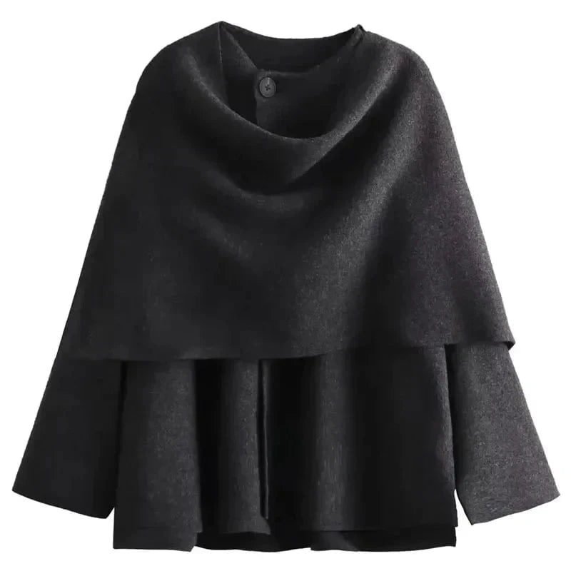 Lavinque Jacket Manteau Drapé Élégant | Coupe Oversize | Chic et Intemporel