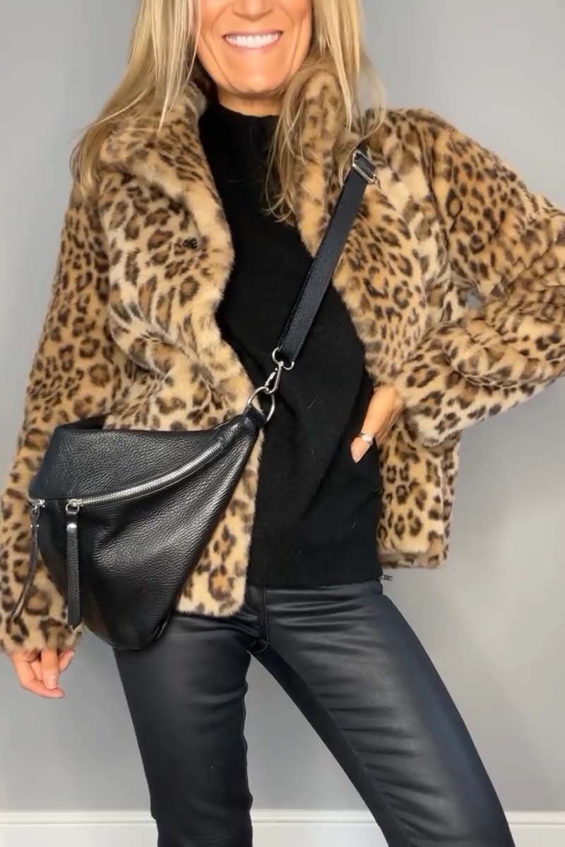Lavinque Jacket Manteau Léopard | Fausse Fourrure | Chic et Tendance