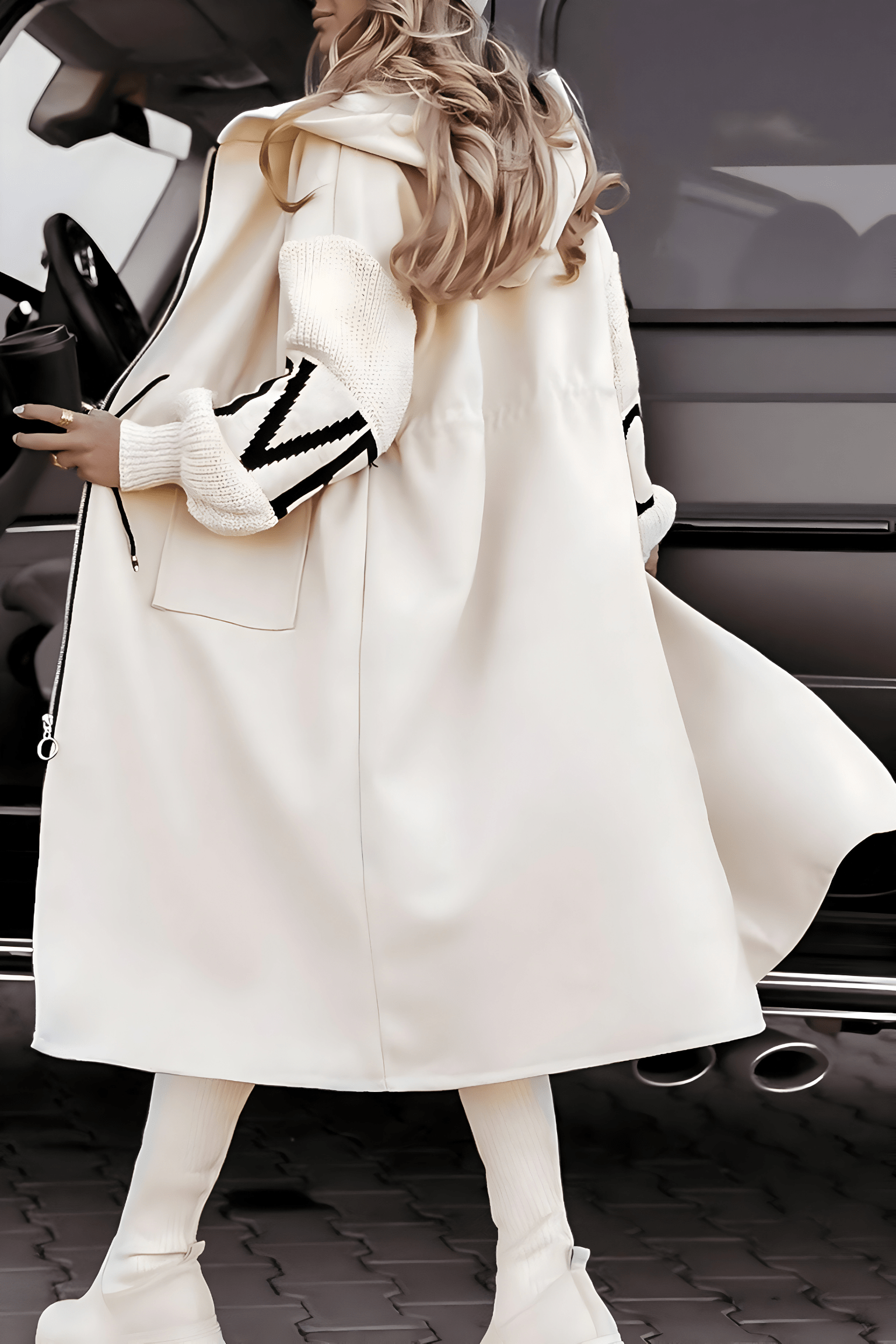 Lavinque Jacket Manteau Long à Capuche | Élégance & Confort | Tendance Automne-Hiver