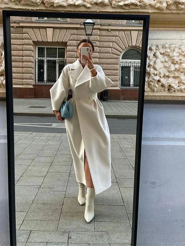 Lavinque Jacket Manteau Long Élégant Ceinturé | Chic | Chaleur et Raffinement