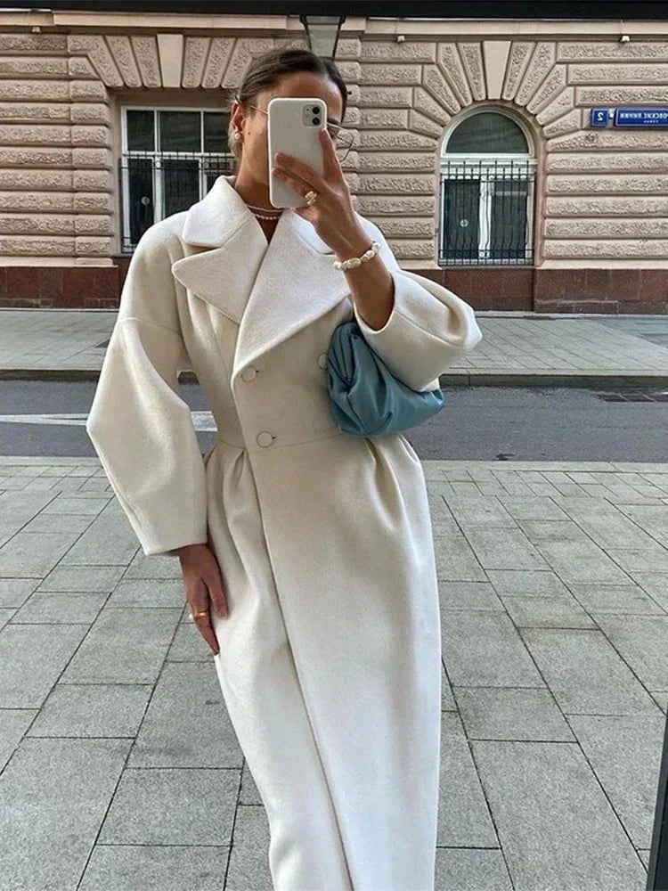 Lavinque Jacket Manteau Long Élégant Ceinturé | Chic | Chaleur et Raffinement