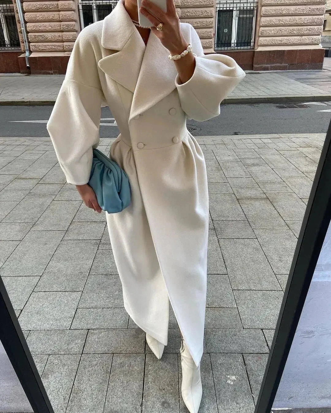Lavinque Jacket Manteau Long Élégant Ceinturé | Chic | Chaleur et Raffinement