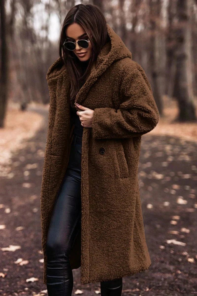 Lavinque Jacket Manteau Long en Fausse Fourrure | Élégance | Chaleur et Style Intemporel