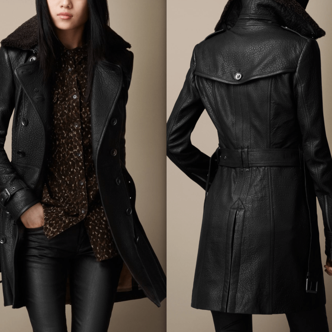 Lavinque Jacket Manteau Long en Similicuir | Élégance | Chic et Intemporel