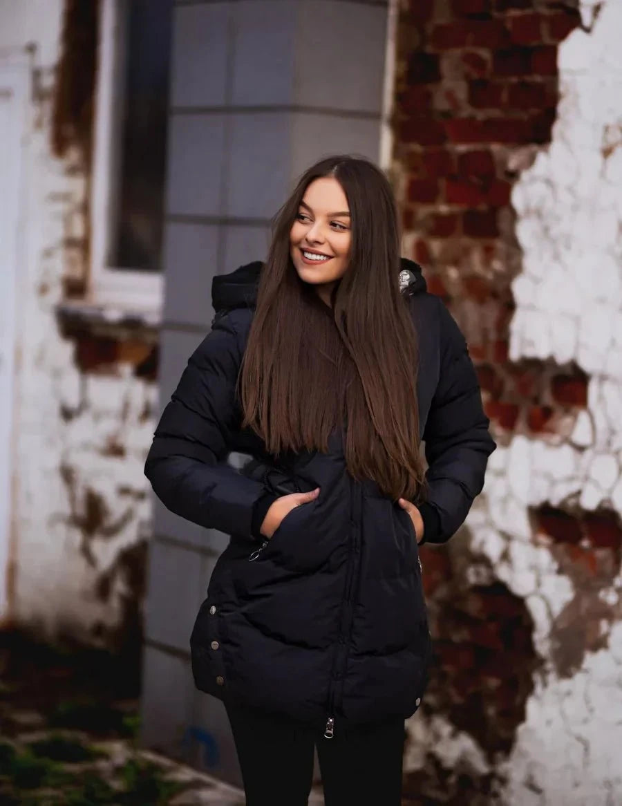 Lavinque Jacket Manteau Long Femme | Doudoune & Doublure Polaire | Chaleur et Élégance