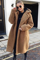 Lavinque Jacket Manteau Long Femme | Effet Mouton & Chaleur | Élégance Hivernale
