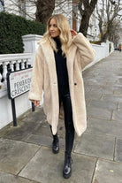 Lavinque Jacket Manteau Long Femme | Effet Mouton & Chaleur | Élégance Hivernale
