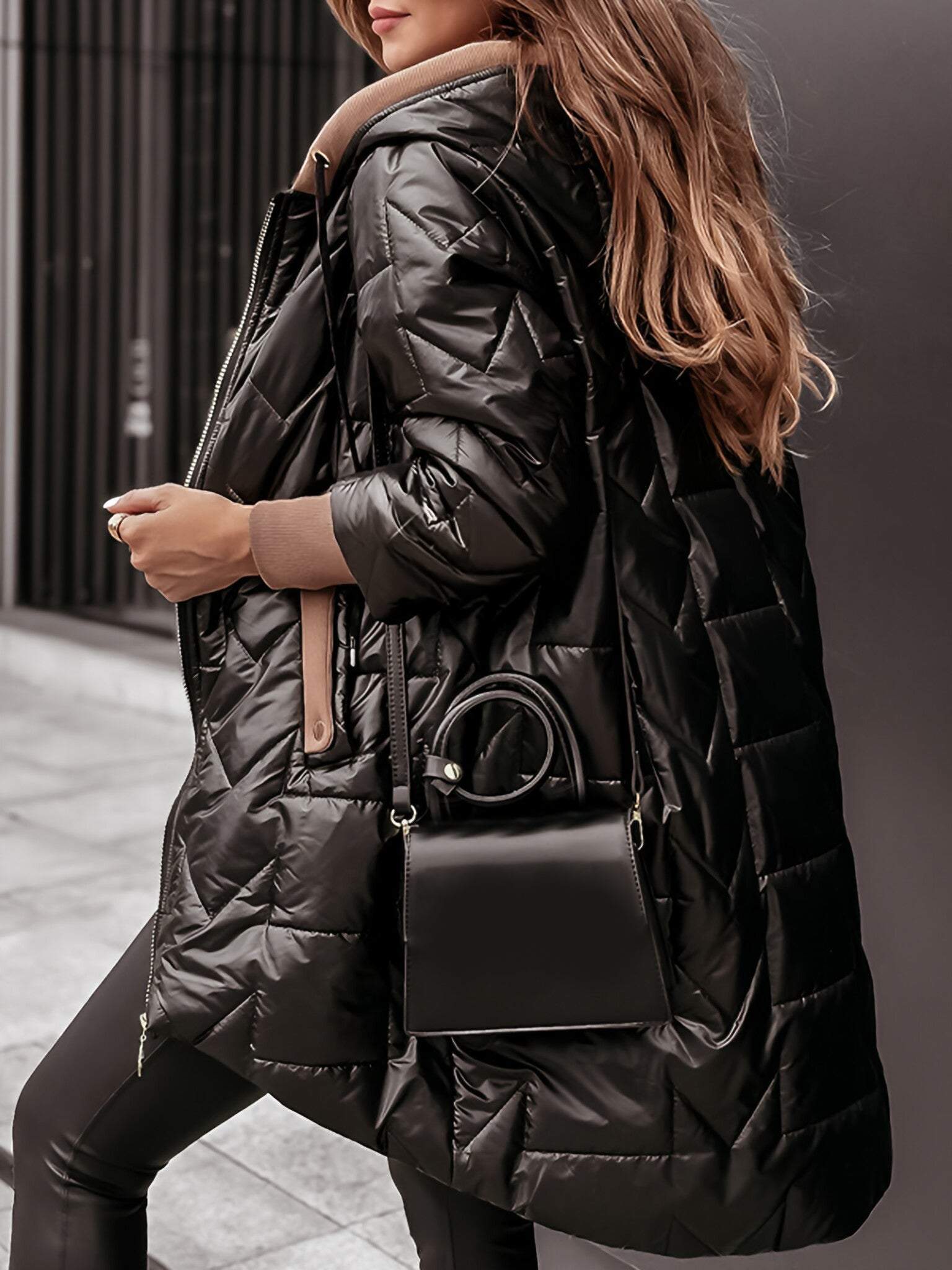 Lavinque Jacket Manteau Long Zippé à Capuche | Confort & Élégance Décontractée