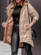 Lavinque Jacket Manteau Long Zippé à Capuche | Confort & Élégance Décontractée