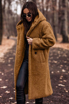 Lavinque Jacket Marron Clair / S Manteau Long en Fausse Fourrure | Doux & Chaud | Élégance Hivernale