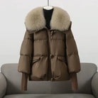 Lavinque Jacket Marron / M Doudoune Hiver Luxe | Col en Fourrure | Chaude et Élégante
