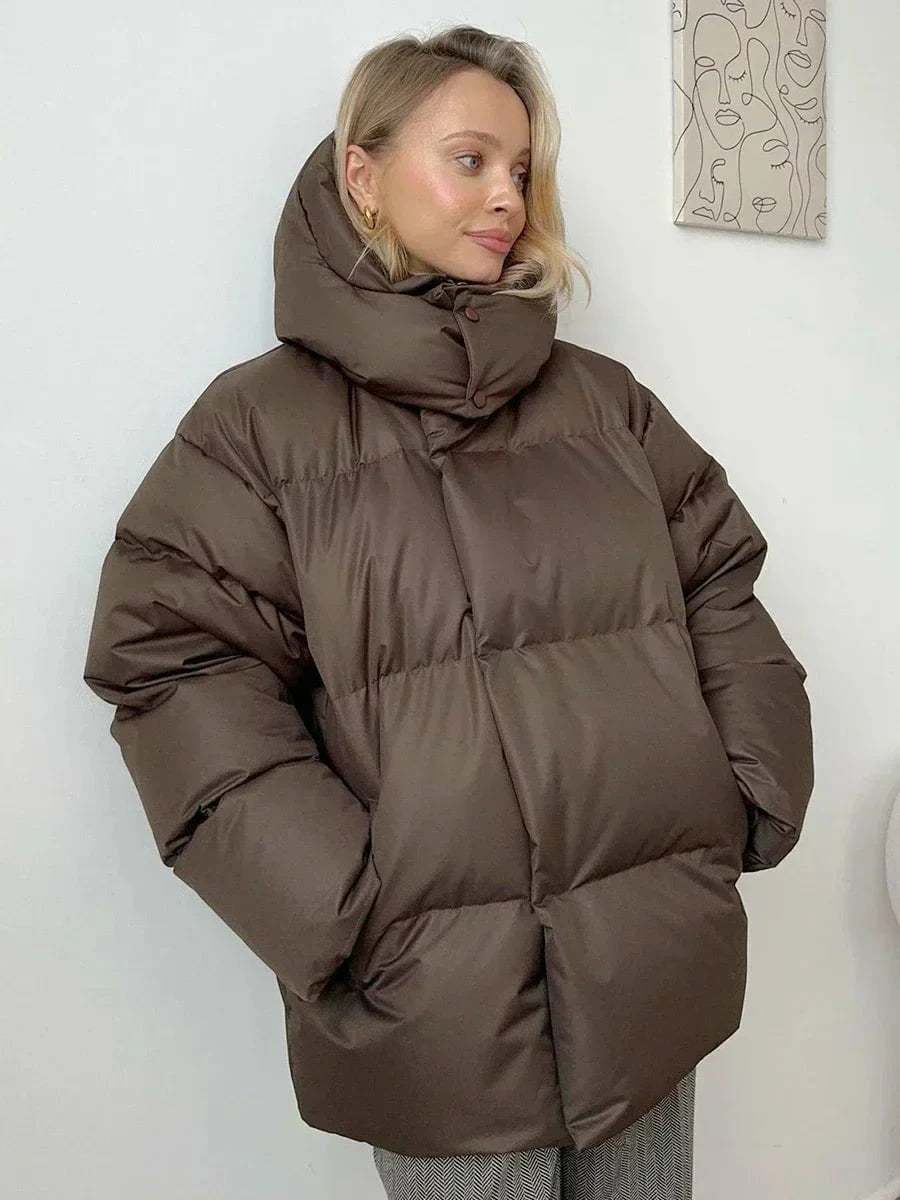 Lavinque Jacket Marron / S Doudoune Oversize à Capuche | Confort | Chaude et Tendance