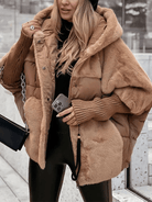 Lavinque Jacket Marron / S Doudoune Oversize avec Fausse Fourrure | Chaleur & Élégance | Style Hivernal Tendance