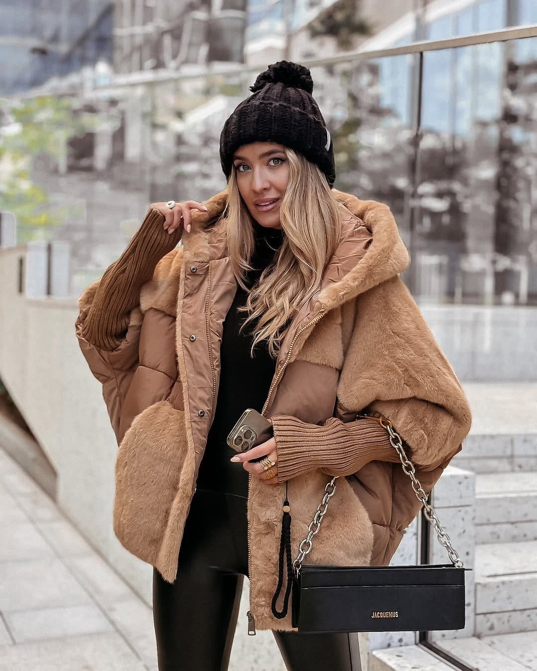 Lavinque Jacket Marron / S Doudoune Oversize | Effet Mouton & Matelassé | Chaleur et Style Hivernal