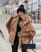 Lavinque Jacket Marron / S Doudoune Oversize | Effet Mouton & Matelassé | Chaleur et Style Hivernal