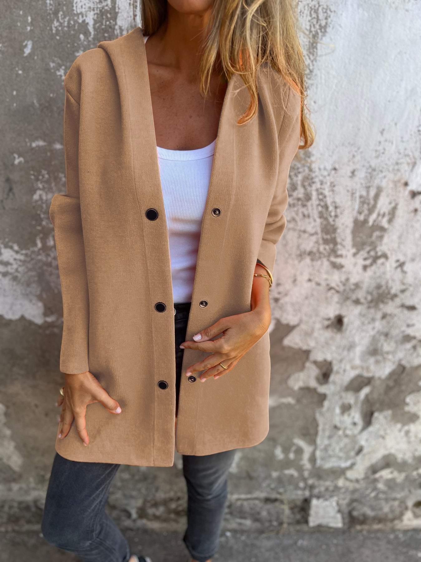 Lavinque Jacket Marron / S Manteau Long à Capuche | Élégance Décontractée | Confort & Chaleur
