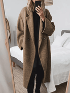 Lavinque Jacket Marron / S Manteau Long Femme | Oversize & Élégant | Chaleur et Style Intemporel