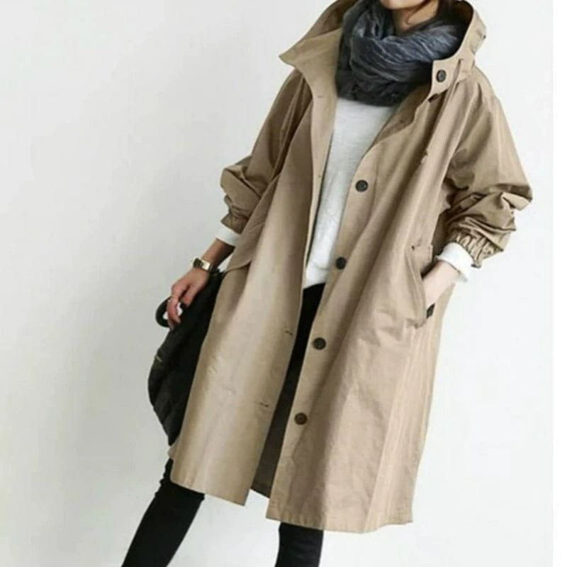 Lavinque Jacket Marron / S Manteau Long Oversize | Élégance Décontractée | Idéal pour la Mi-Saison