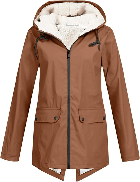 Lavinque Jacket Marron / S Parka d'Hiver à Capuche | Chaleur Style | Doublure en Fourrure