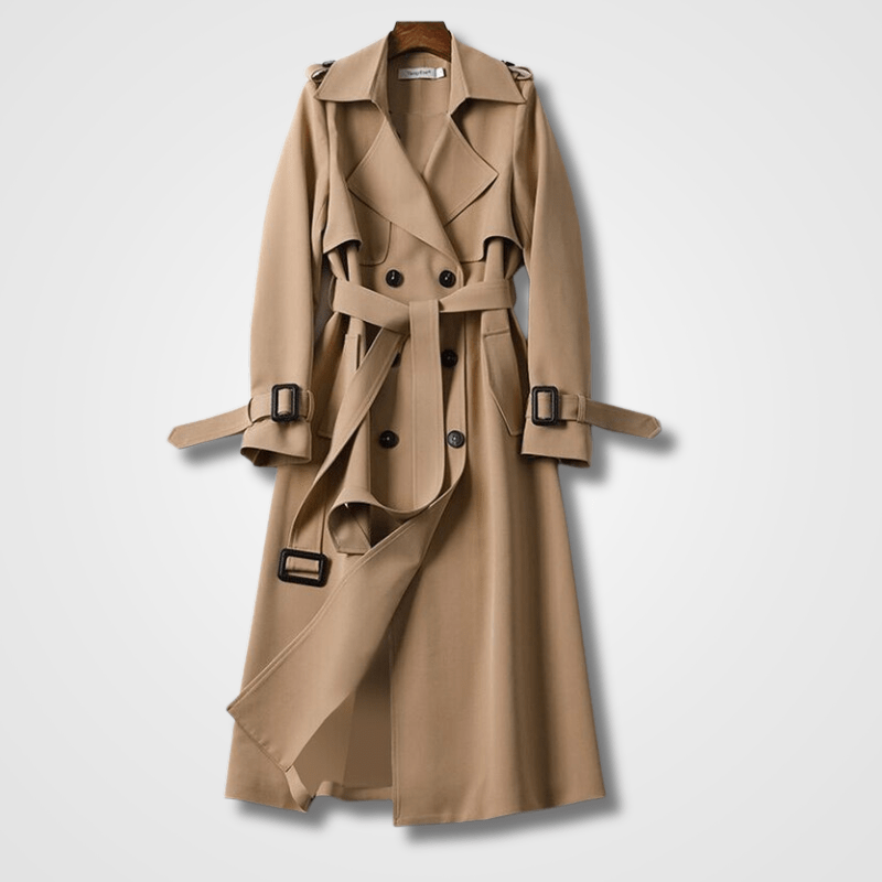 Lavinque Jacket Marron / S Trench Long Ceinturé | Élégance Intemporelle | Chic et Structuré
