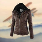 Lavinque Jacket Marron / S Veste Aviateur en Similicuir | Style Vintage | Élégance et Caractère