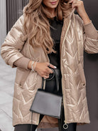 Lavinque Jacket Marron / XS Manteau Long Zippé à Capuche | Confort & Élégance Décontractée