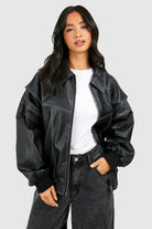Lavinque Jacket Noir / S Blouson Oversize en Similicuir | Streetwear | Style et Audace