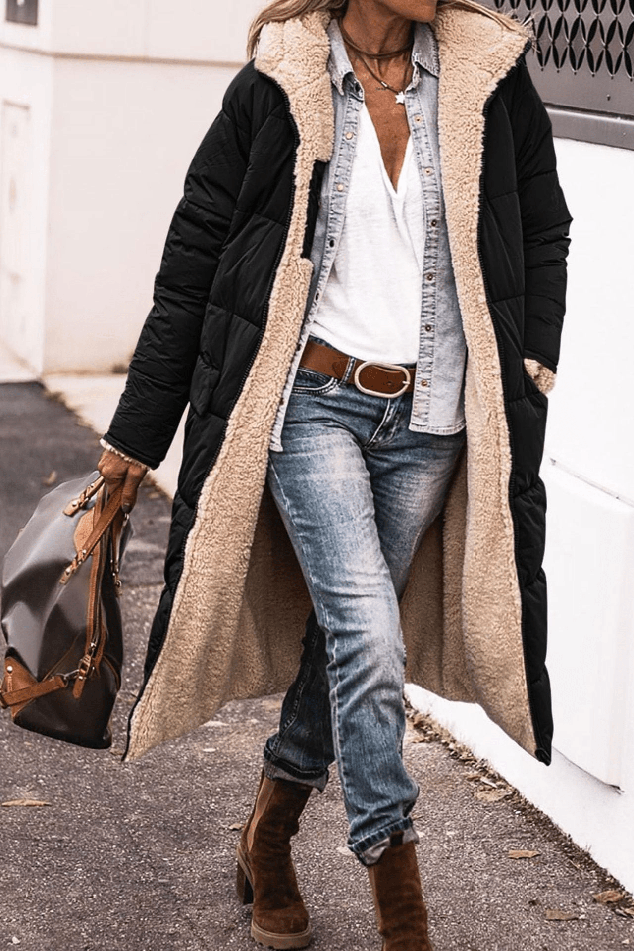 Lavinque Jacket Noir / S Doudoune Longue Doublée en Fourrure | Hiver | Chaleur et Style Décontracté