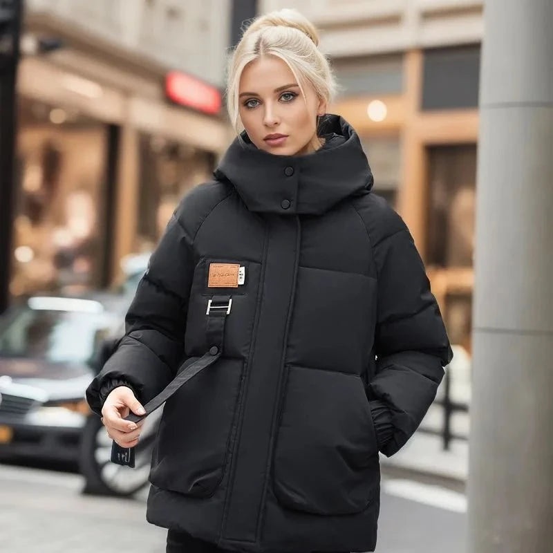 Lavinque Jacket Noir / S Doudoune Oversize avec Capuche | Hiver | Chaleur et Style