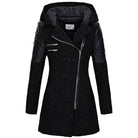 Lavinque Jacket Noir / S Manteau Biker Hiver | Laine & Simili Cuir | Chaud et Tendance