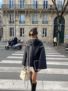 Lavinque Jacket Noir / S Manteau Cape Oversize | Chic | Élégant et Tendance