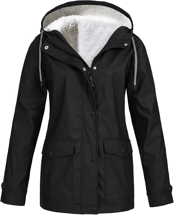 Lavinque Jacket Noir / S Parka d'Hiver à Capuche | Chaleur Style | Doublure en Fourrure