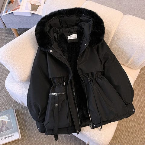 Lavinque Jacket Noir / S Parka Hiver Doublée | Élégance & Chaleur | Col Fourrure