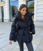 Lavinque Jacket Noir / XS Doudoune Ceinturée | Ultra-Chaude & Élégante | Hiver Chic