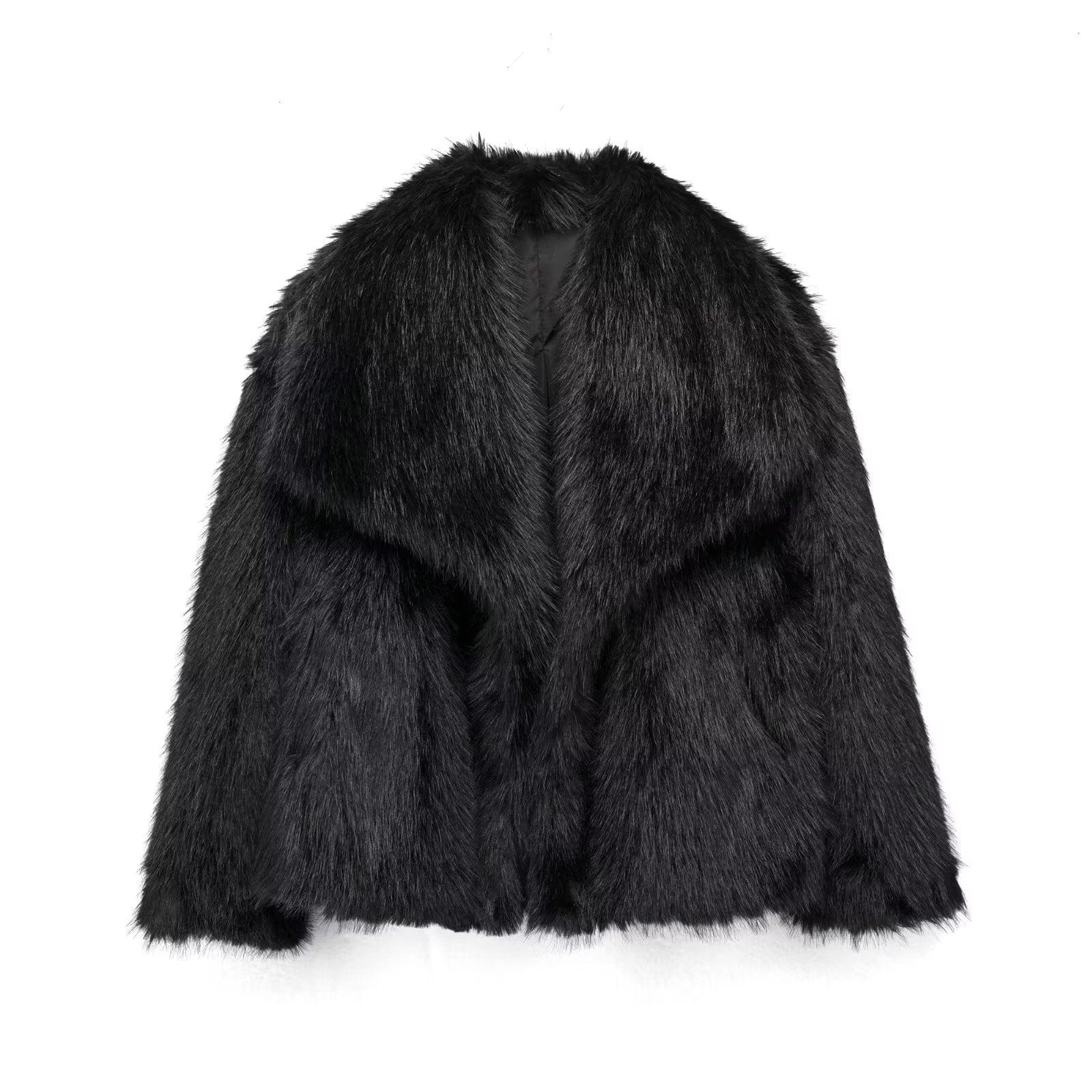 Lavinque Jacket Noir / XS Veste Courte en Fausse Fourrure | Élégance | Douce et Tendance