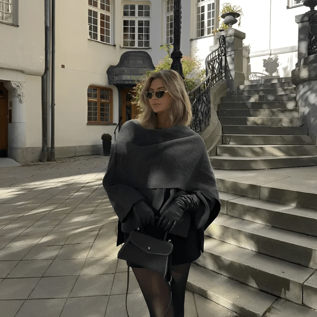 Lavinque Jacket Poncho Femme | Élégance & Confort | Tissu Doux et Chaleureux