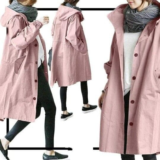 Lavinque Jacket Rose / S Manteau Long Oversize | Élégance Décontractée | Idéal pour la Mi-Saison