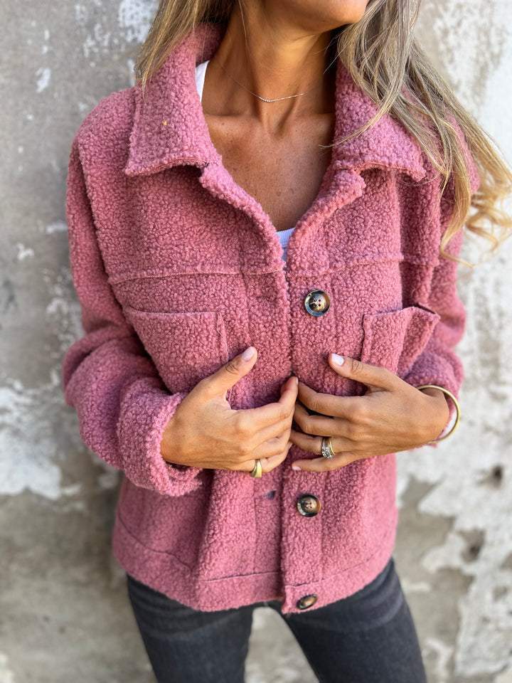 Lavinque Jacket Rose / S Veste Femme | Effet Mouton & Douceur | Chaleur et Style Décontracté