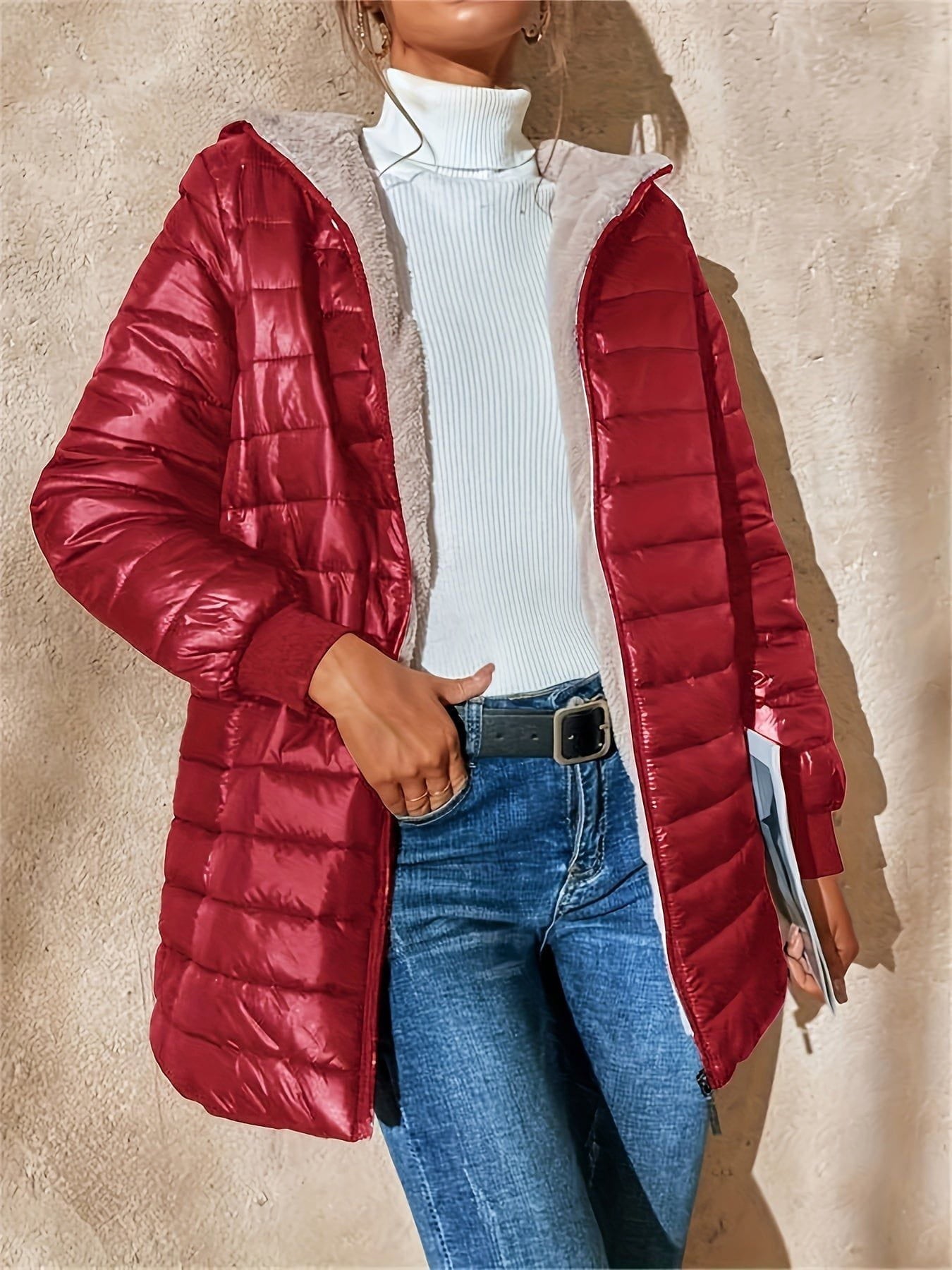 Lavinque Jacket Rouge / S Doudoune Légère à Capuche | Confort | Chaude et Élégante