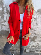 Lavinque Jacket Rouge / S Manteau Long à Capuche | Élégance Décontractée | Confort & Chaleur