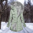 Lavinque Jacket Vert clair / S Manteau Matelassé avec Doublure en Polaire | Chaud & Élégant | Hiver Confortable