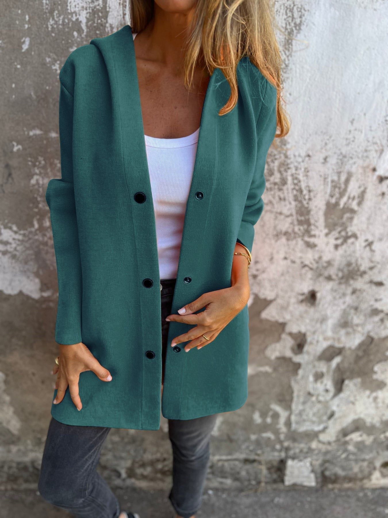 Lavinque Jacket Vert / S Manteau Long à Capuche | Élégance Décontractée | Confort & Chaleur