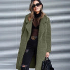 Lavinque Jacket Vert / S Manteau Long en Fourrure Teddy | Chaleur & Élégance | Tendance Hiver