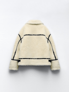 Lavinque Jacket Veste Aviateur Effet Mouton | Chaude & Tendance | Look Hivernal Décontracté