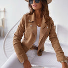 Lavinque Jacket Veste Biker en Daim | Élégante et Tendance | Coupe Ajustée