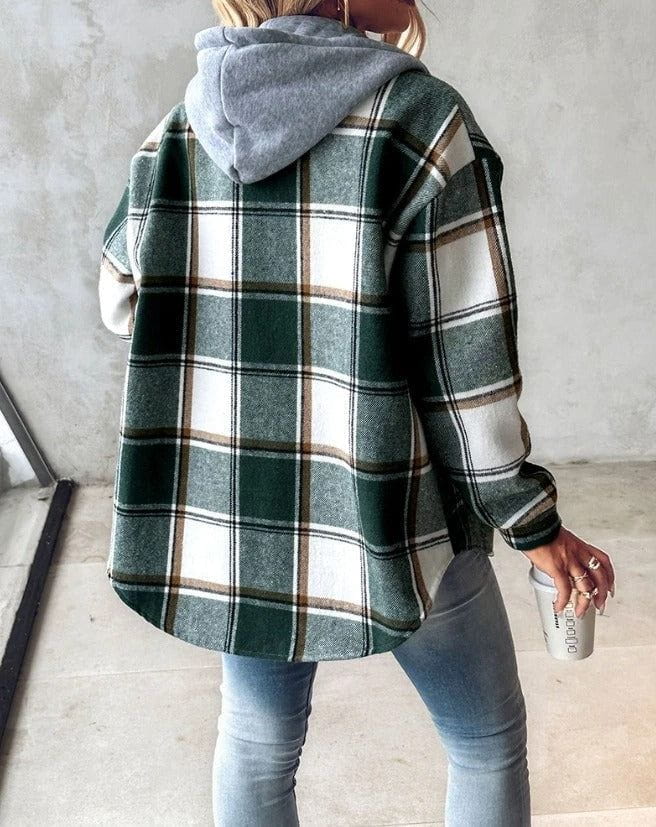 Lavinque Jacket Veste Chemise à Capuche | Tendance & Confort | Motif Carreaux