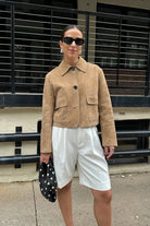Lavinque Jacket Veste Courte en Daim | Élégance | Chic et Tendance