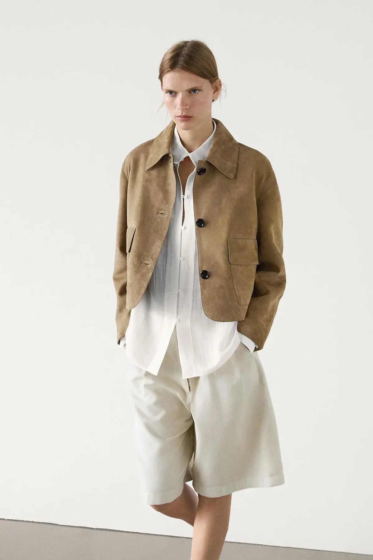 Lavinque Jacket Veste Courte en Daim | Élégance | Chic et Tendance