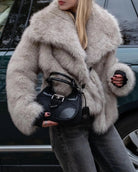 Lavinque Jacket Veste Courte en Fausse Fourrure | Élégance | Douce et Tendance